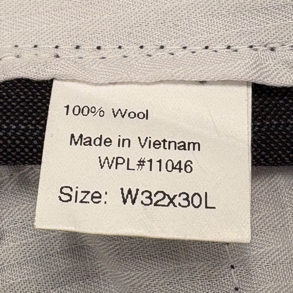 Barry Bricken Navy Dress Pants - Size 32 x 30 - Picture 7 of 8